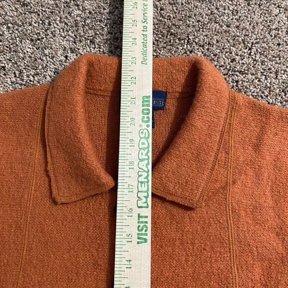 Vintage Herman Geist Wool Sweater Womens Medium Cardigan Jacket Coat Orange 90s - Picture 7 of 7